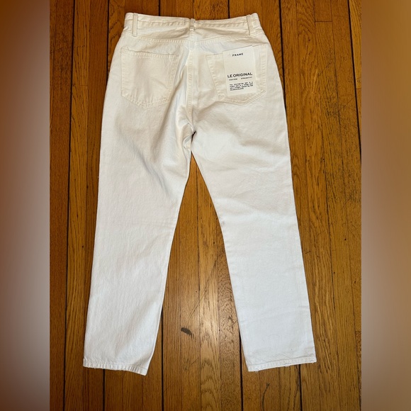 Frame denim white Le Original high-rise straight fit 100% cotton jean size 28 - Picture 5 of 12